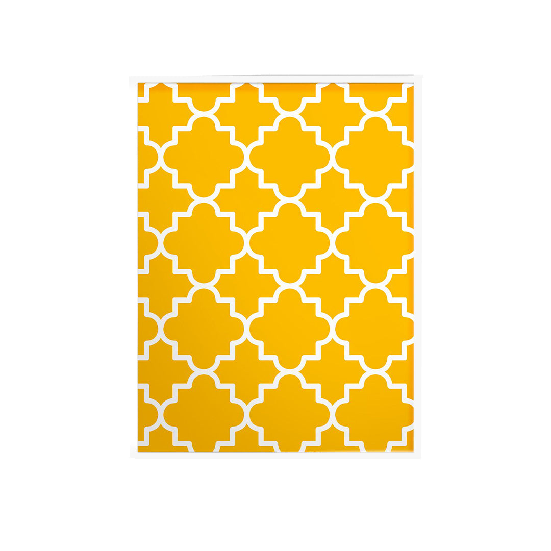 Yellow Quatrefoil Canvas Painting