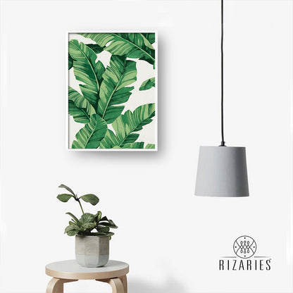 Banana Leaves Handmade Canvas Painting