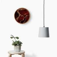 Thumbnail for Burgundy Abstract Wall Clock