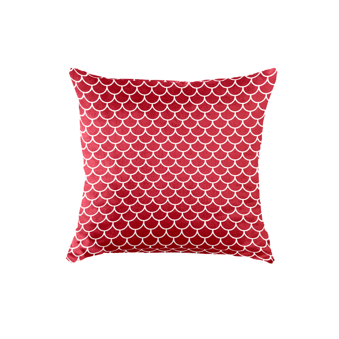 SuperSoft Red Maroon Pattern Cushion