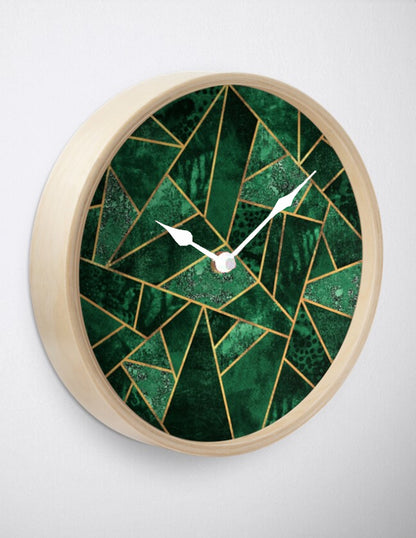 Deep Emerald Wall Clock