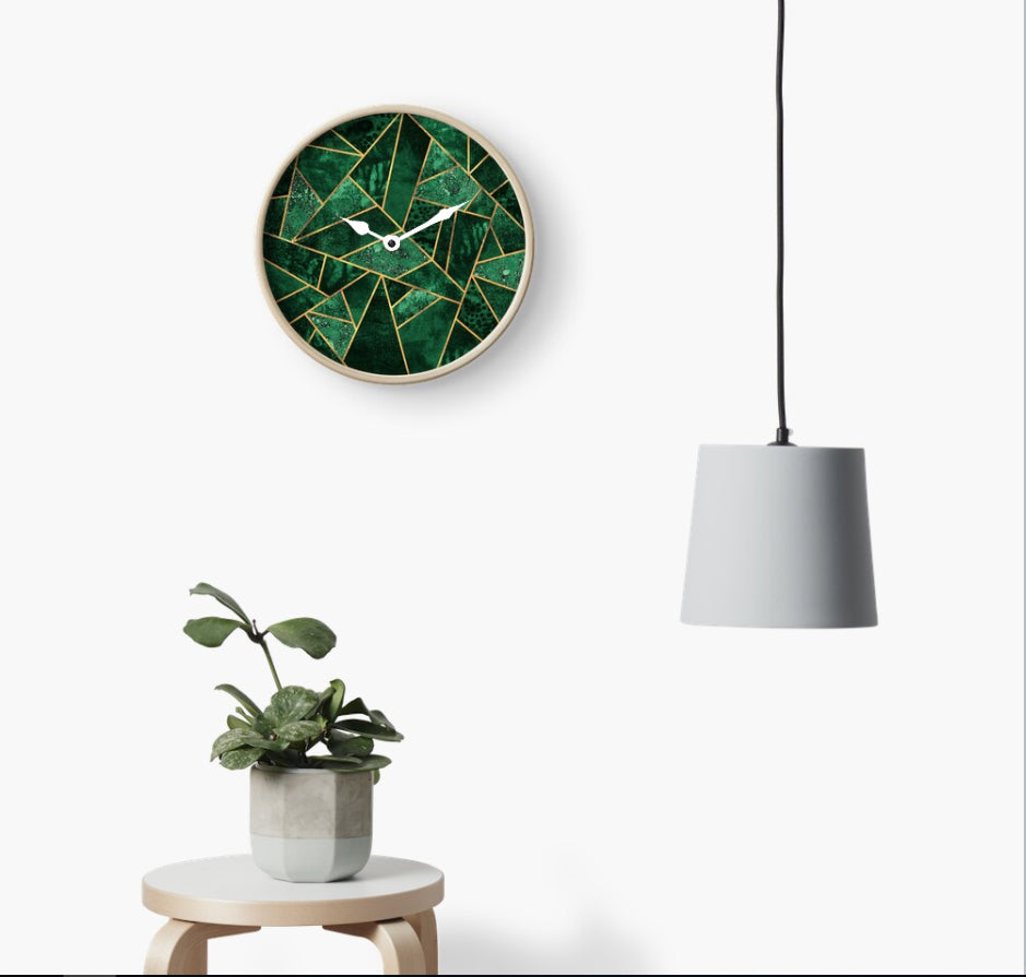 Deep Emerald Wall Clock