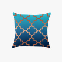 Thumbnail for SuperSoft Teal Quatrefoil Throw Pillow
