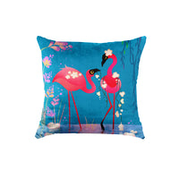 Thumbnail for SuperSoft Flamingos in Love Throw Pillow