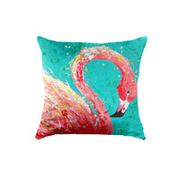 Thumbnail for SuperSoft Flamingo World Throw Pillow