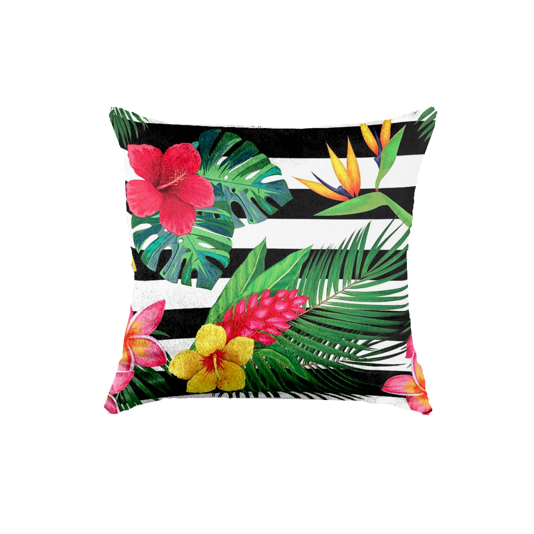 SuperSoft Flowers Geometric Throw Pillow