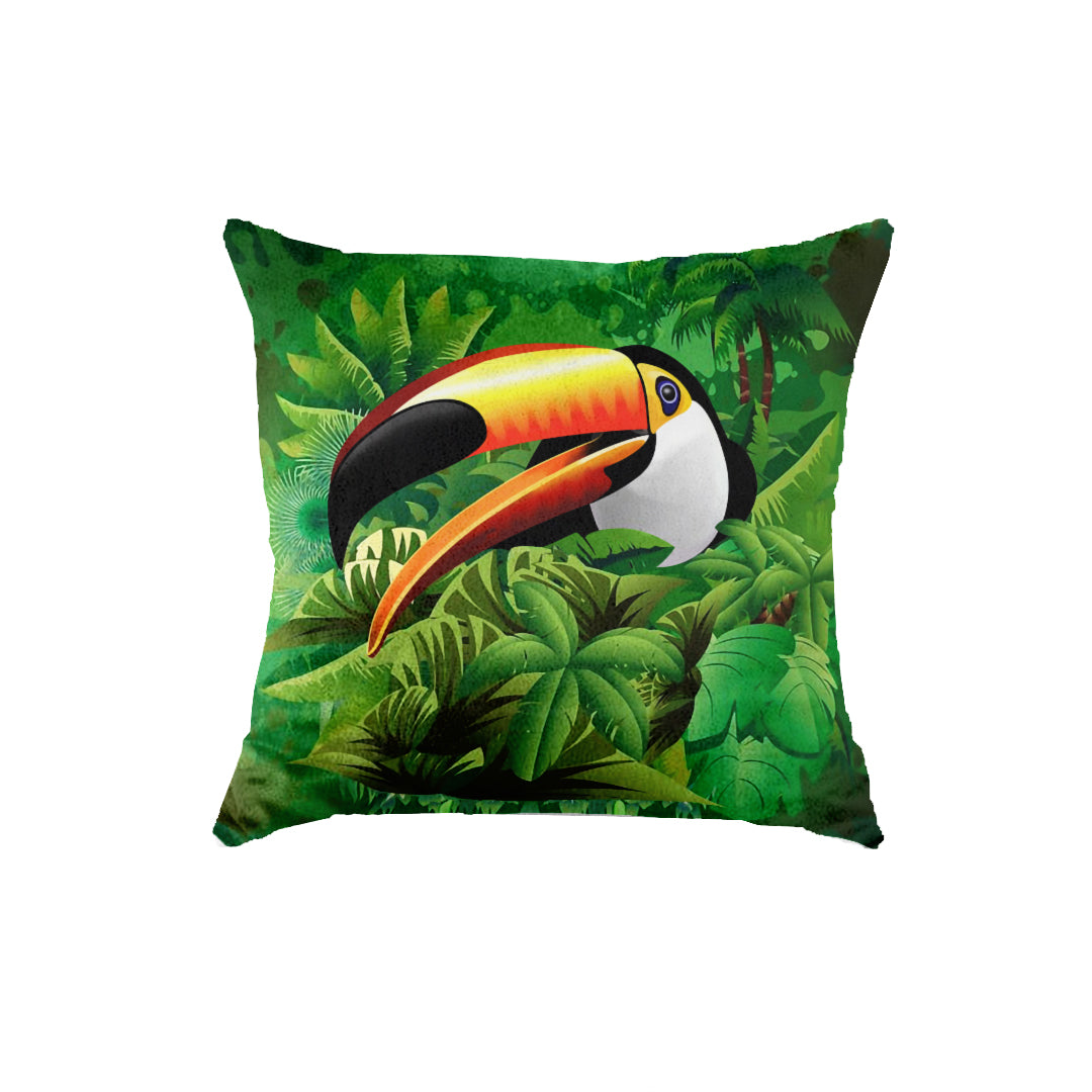 SuperSoft Forest Parrot Throw Pillow