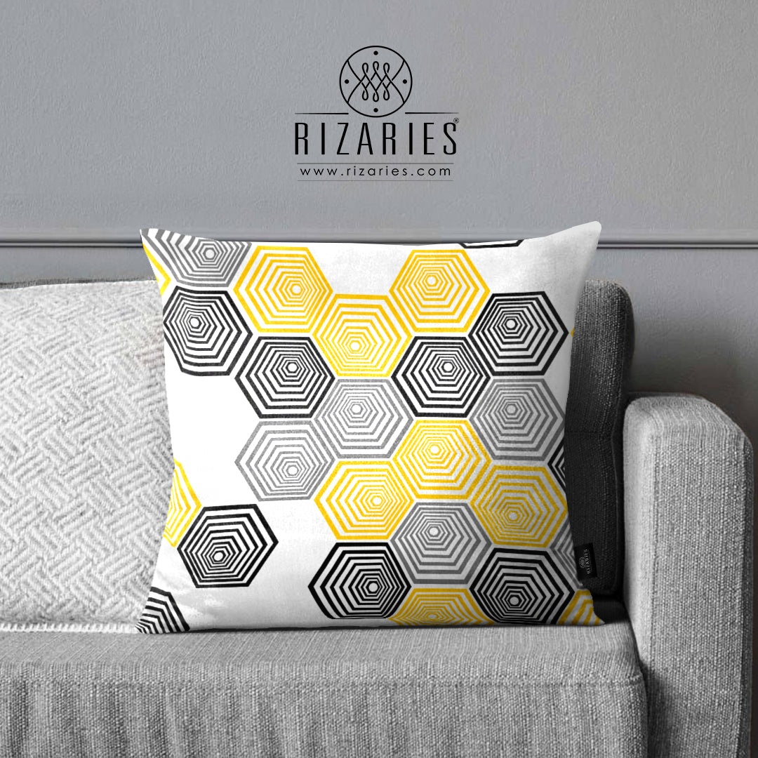 SuperSoft Yellow & black Hexagons